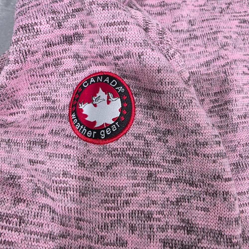 Canada Weather Gear Sweatshirt‎ Women XL Pink Hoodie Graphic Heathered - Picture 4 of 4